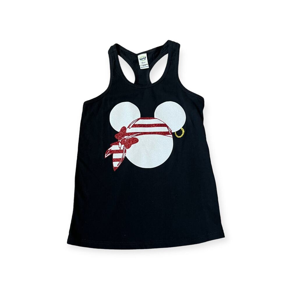 Disney Mickey Pirate Glitter Graphic Girls Tank